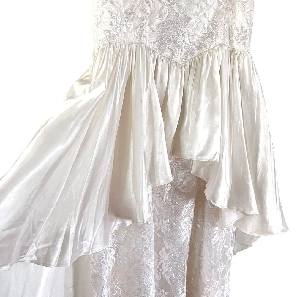 Roberta Of California Vintage 1980’s White Strapless Formal Dress - Picture 5 of 11
